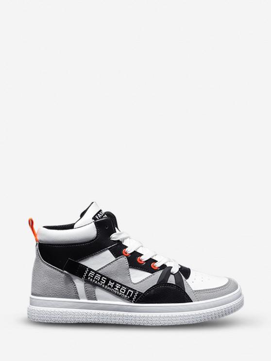 Letter Tape High-top Board Shoes